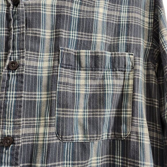 The North Face Top Womens Medium Flannel Button Up Shirt White Plaid Cuff Sleeve - Picture 3 of 12